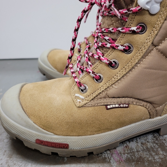 CLEARANCE JPN SUPERDRY TOYKO SNOW BOOTS BLOCK HEEL ROUND TOE WOMEN'S SZ 7 - Picture 7 of 15
